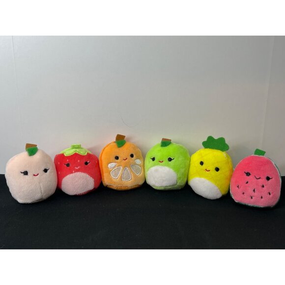 Squishmallows 2 Inch Mini Fruit Plush Set Of 6 - Picture 1 of 8